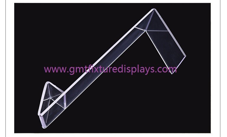Shoe Display Slatwall Heel Rest Rack Stand Clear Acrylic Shoe Holder Support Strip