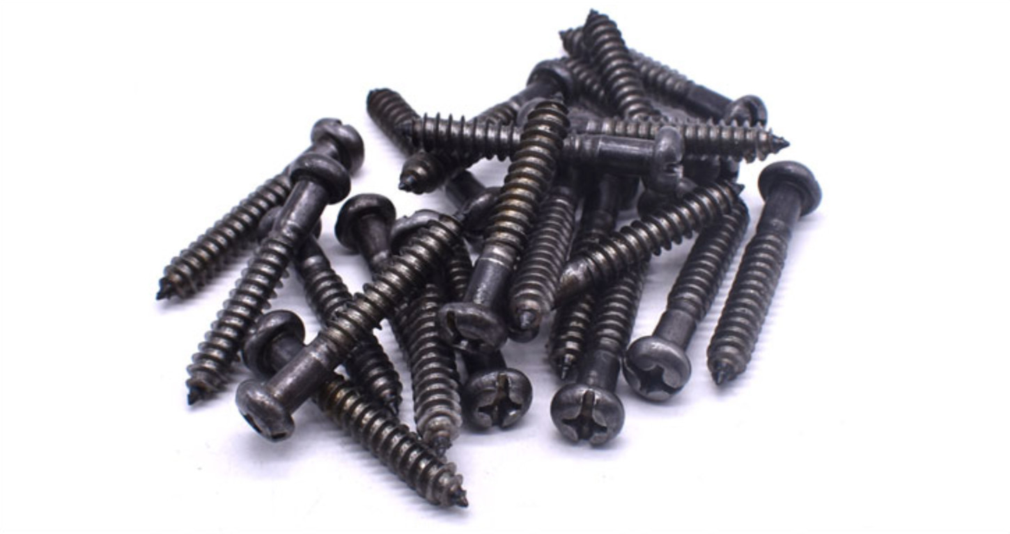 Black Oxide Steel Combination Slotted/Phillips Drive Pan Head Self Tapping Screws