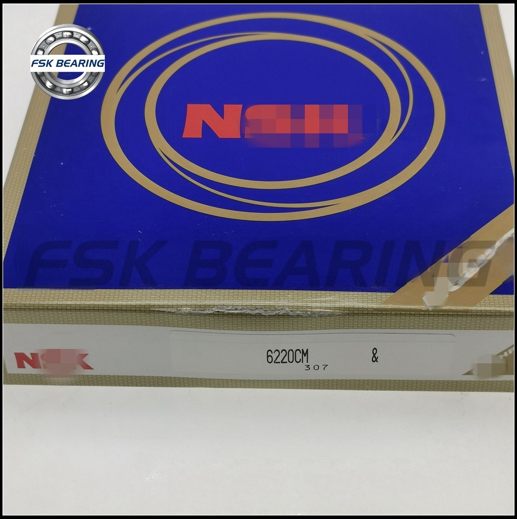 Open Type 6220CM 6220 Single Row Deep Groove Ball Bearing 100*180*34 mm Steel Cage