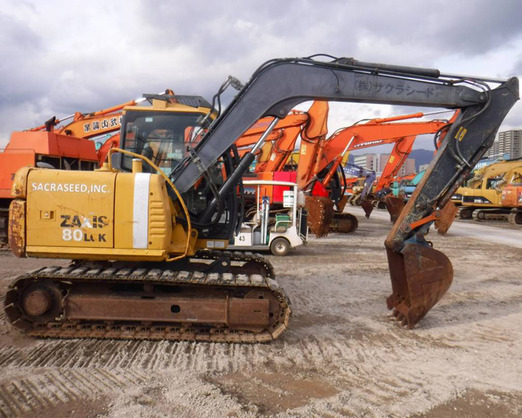 7200 KG Used Japan Mini 8 Ton Hitachi 80 Excavator ZX80 with Original Hydraulic Pump