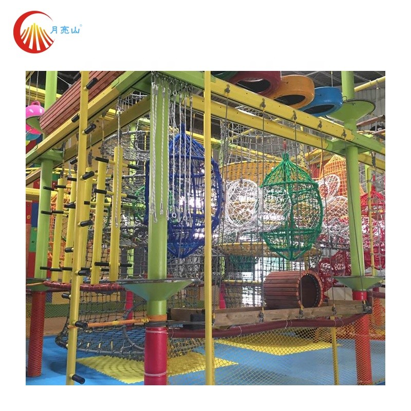 CE Indoor Kids Adventure Ropes Course Park Playground Climbing Ropes Course