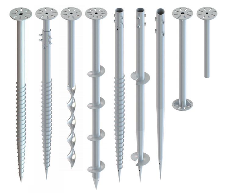 U Shape Galvanized Steel Ground Screw Pile