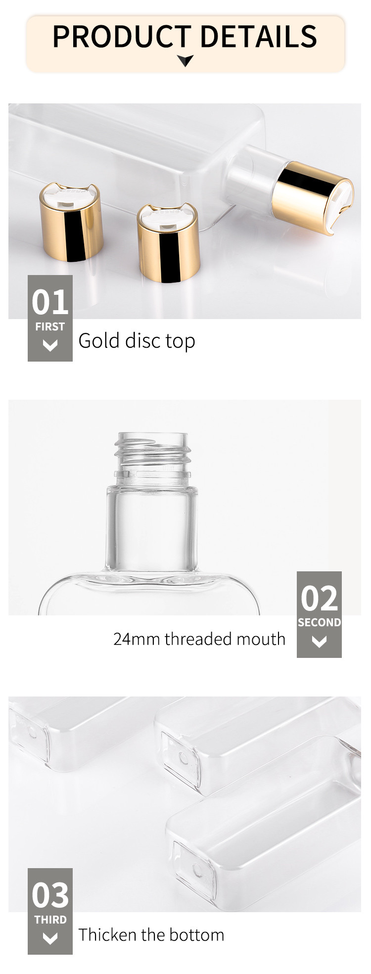 PETG Plastic Screw Top Bottles 0.3l Capacity Wear Resistant Thickened