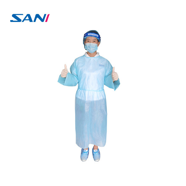 Blue PP PE Medical Isolation Clothing Disposable