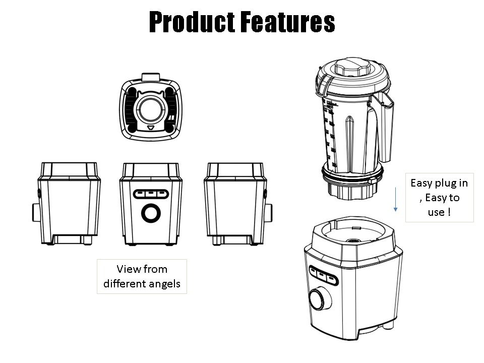 BL 812 Compact High Speed Stainless Speed Blender Countertop Blende3