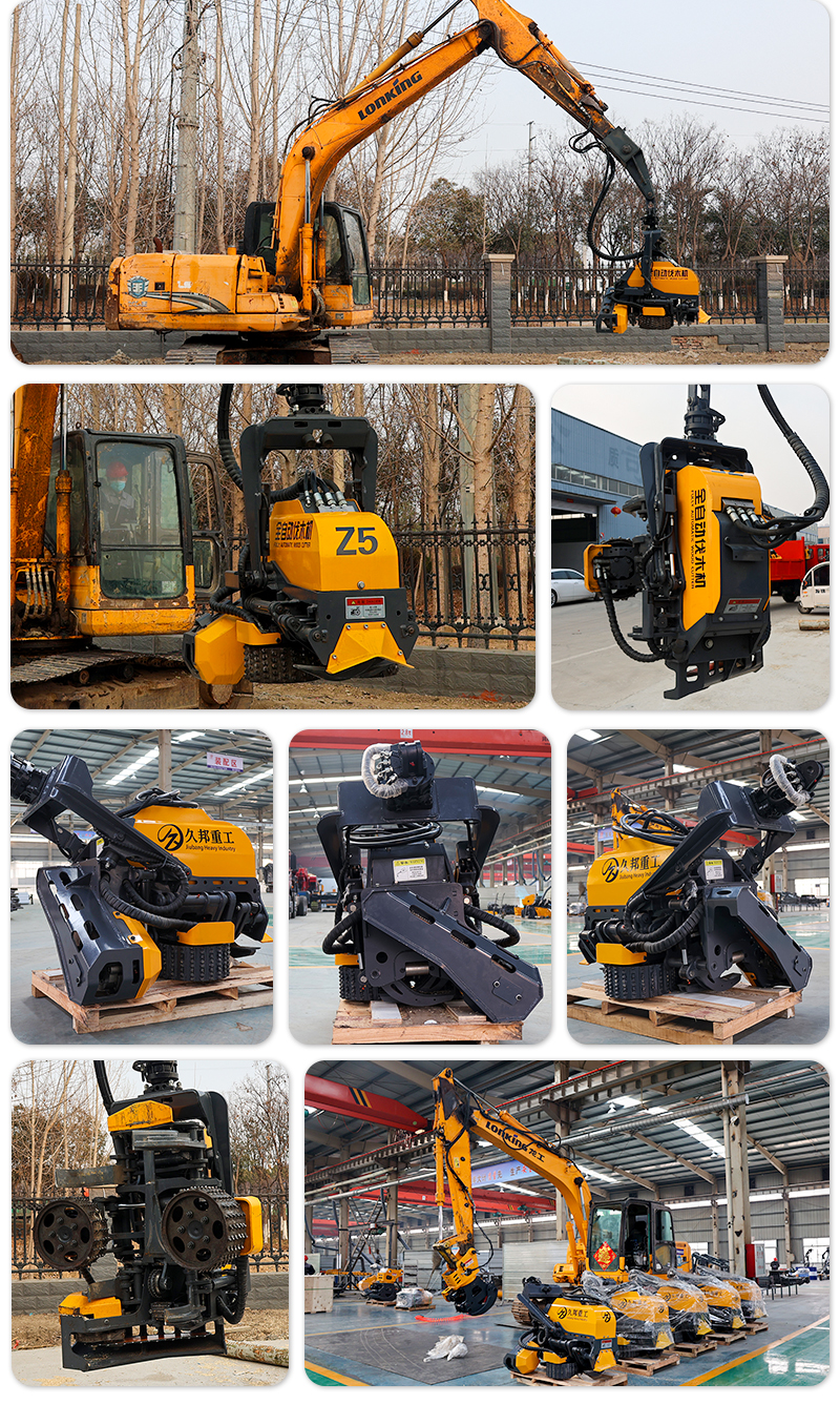 Timber Harvester Head Cutting Logs For 400mm Tree Saw Excavator