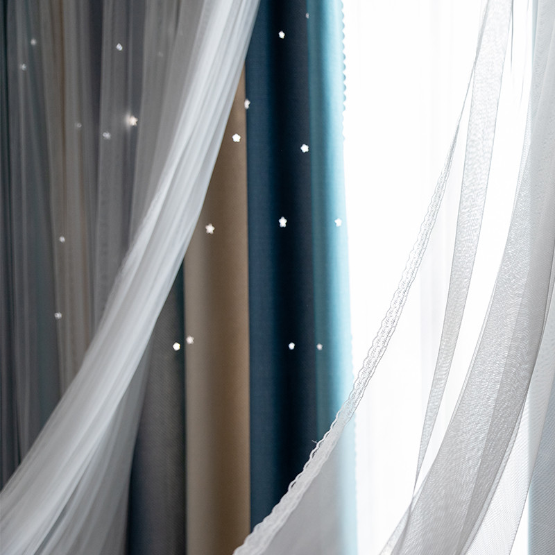 Thermal Insulated Geometric Pattern Jacquard Blackout Drapes Window Curtains