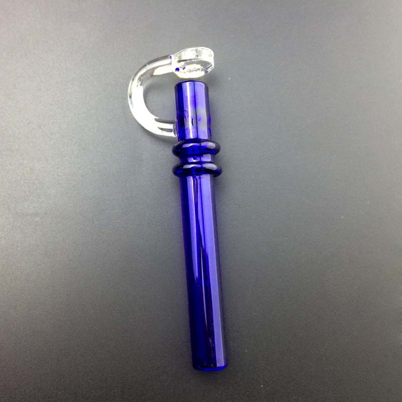 Pretty Colorful Glass Oil Nail One Hitter Piece Hand Blown Production Technology