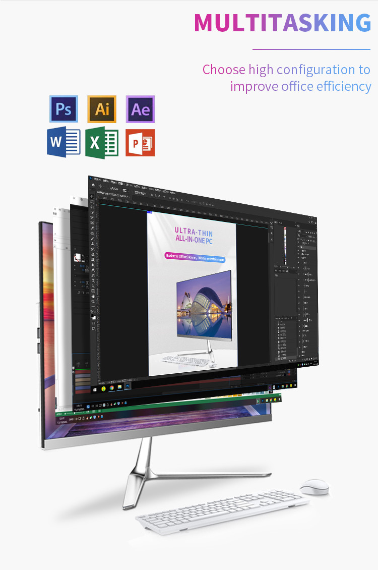 19.1inch RAM 4GB SDD 120GB Student Desktop Computer CPU I3-330