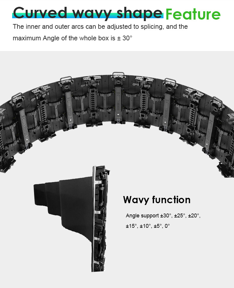 Rental LED Flexible Screen 4000cd/m2 Concert LED Screen IP65 160° Viewing Angle