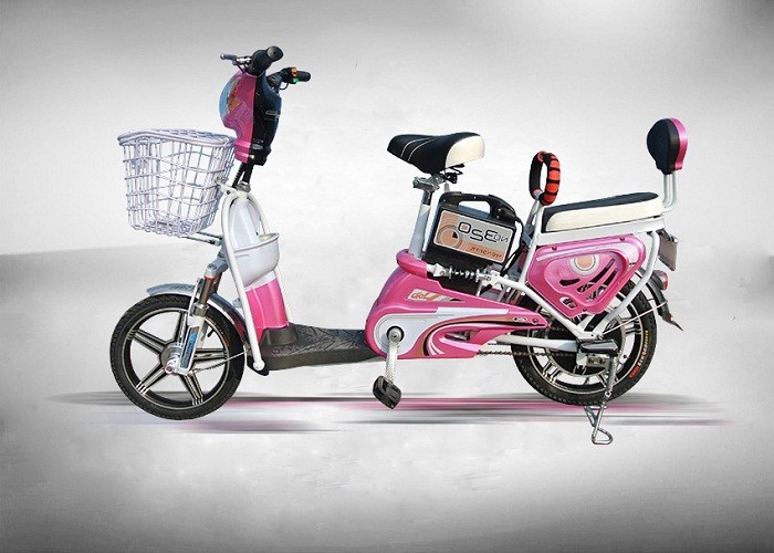 Pink Color fashion model Electric Bike Moped Scooter , Electric Moped Scooter For Adults
