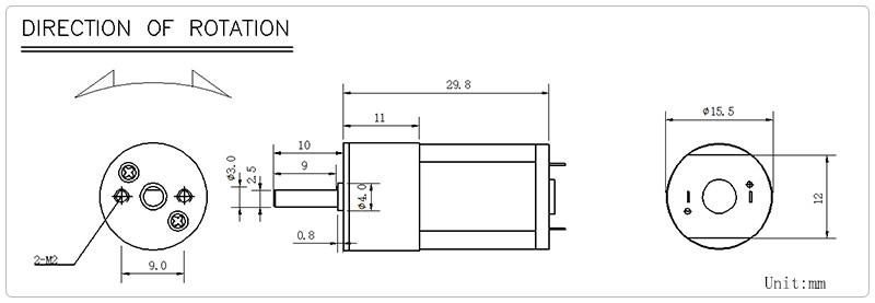 JGA16-030 16MM 6 Volt Dc Gear Motor For Instrument Medical Equipment
