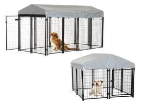 China Galvanized Double Dog Kennel Panels , Dog Run Panels Outdoor Large Size on sale