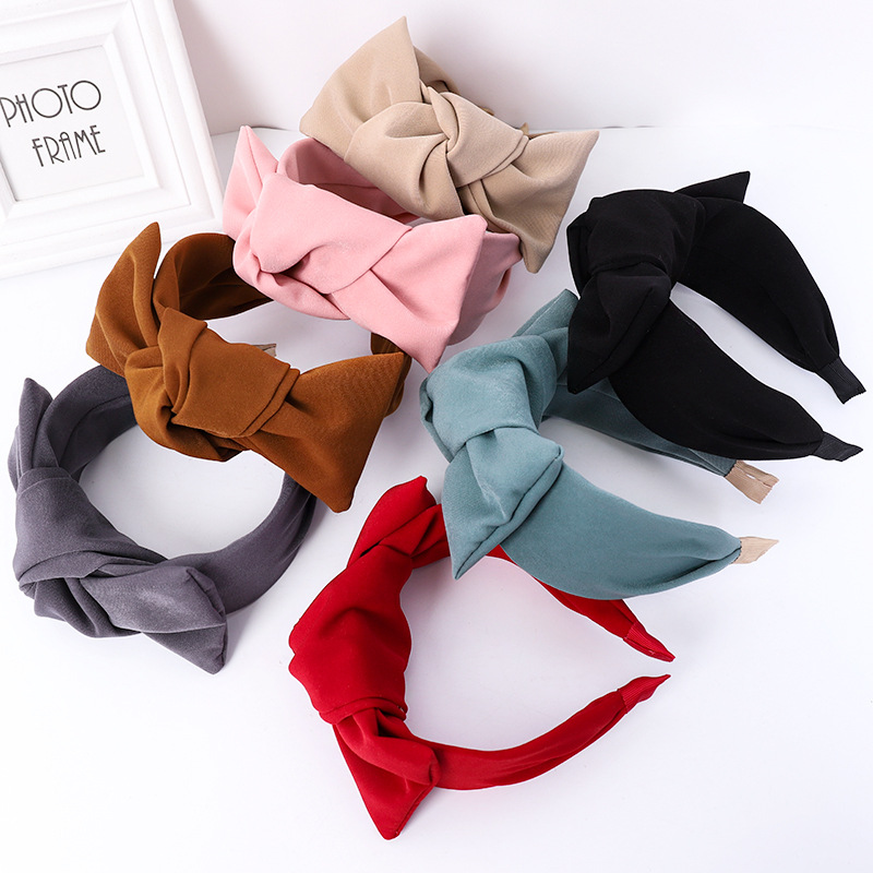 Female Korean Bow Headband wholesale lovely girl hair accessories East Gate net red hair bundle
