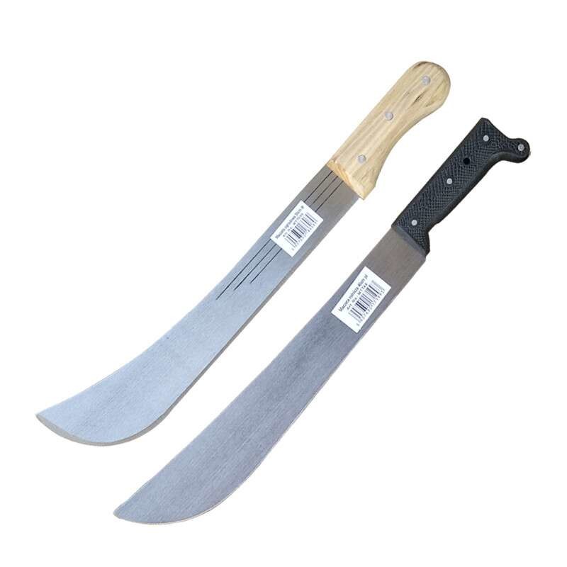 HRC 50 Antislip Wood Handle Spring Steel Machetes Hardened For Tactical Training