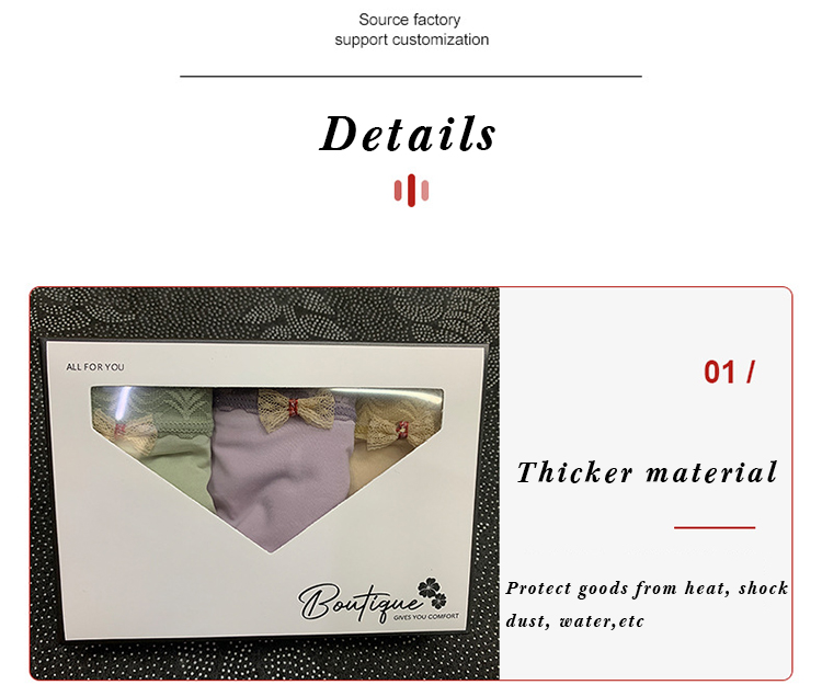 ODM Children's Coated Paper Underwear Clothes Cardboard Shirt Boxes With Window