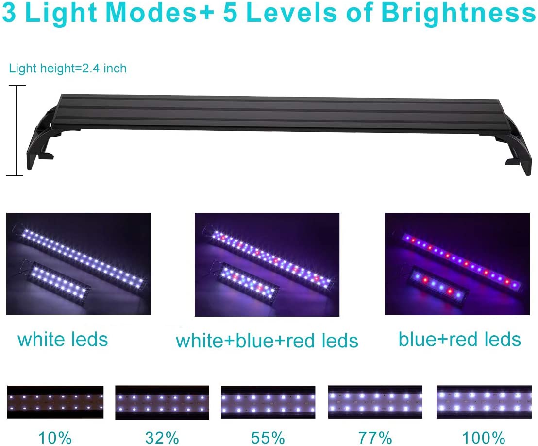 Adjustable Metal 25w Aquarium Grow Lights