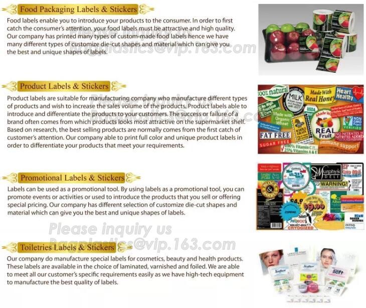 Die Cut Foil stamping, Waterproof Vinyl PVC Custom Logo Sticker Label, matte finish, PP label, PET sticker