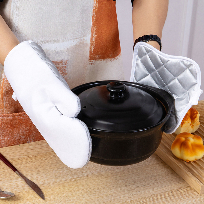 Custom Logo Sublimation Oven Mitt For Kitchen Sublimation Gloves For Photo Printing