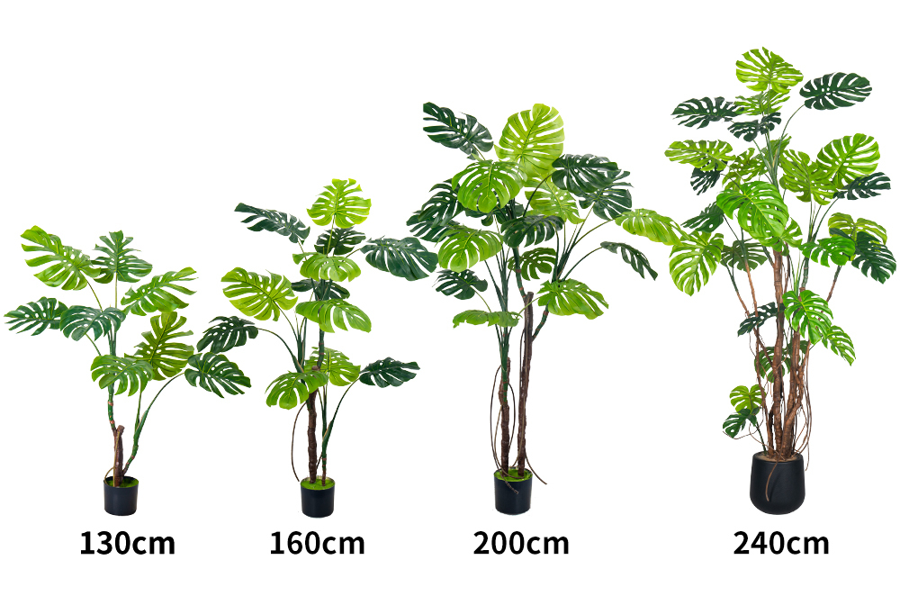 240cm Giant Artificial Monstera Plants With Realistic Leaves For Office & Hotel Decor