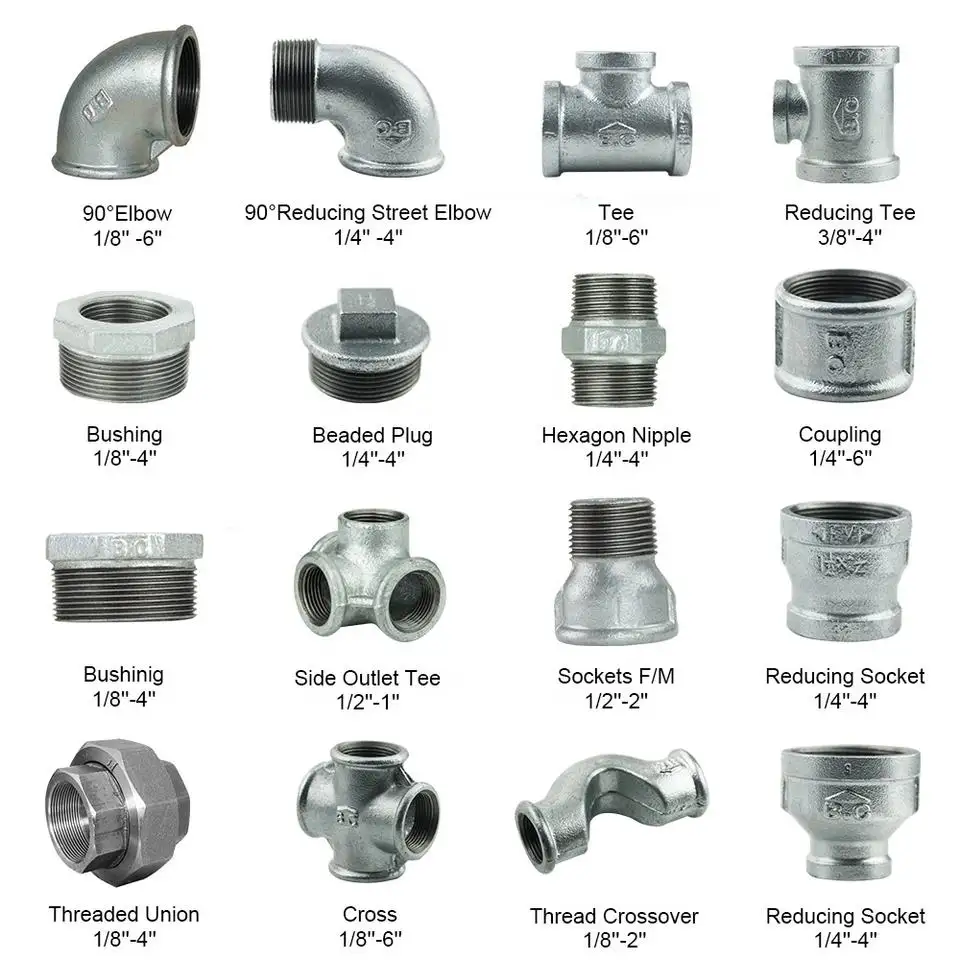 Female Connection Malleable Tee Pipe Fitting Made of Stainless Steel 301/304/316