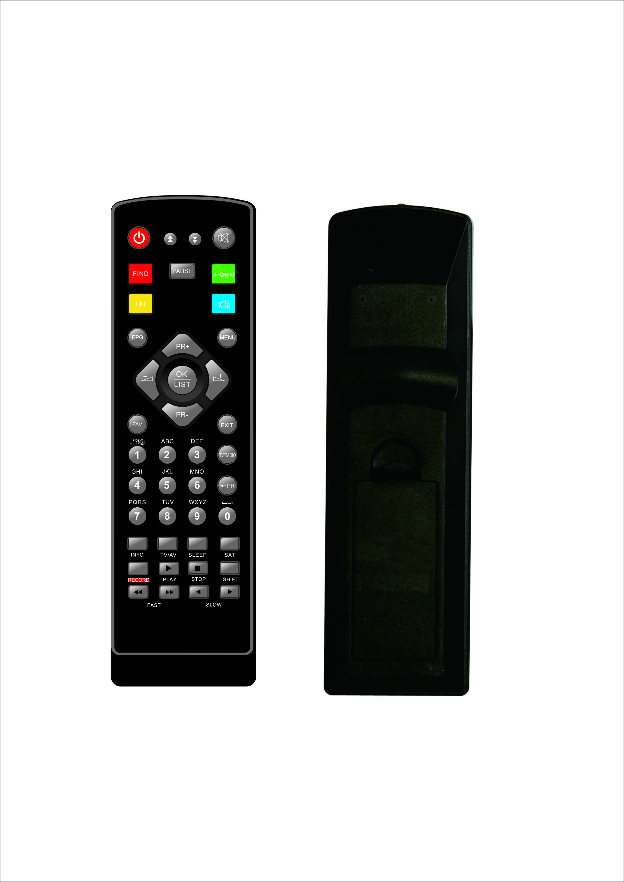 Unique Design RF4CE Remote Control , RF TV Remote Control Customized Color Popular Shape