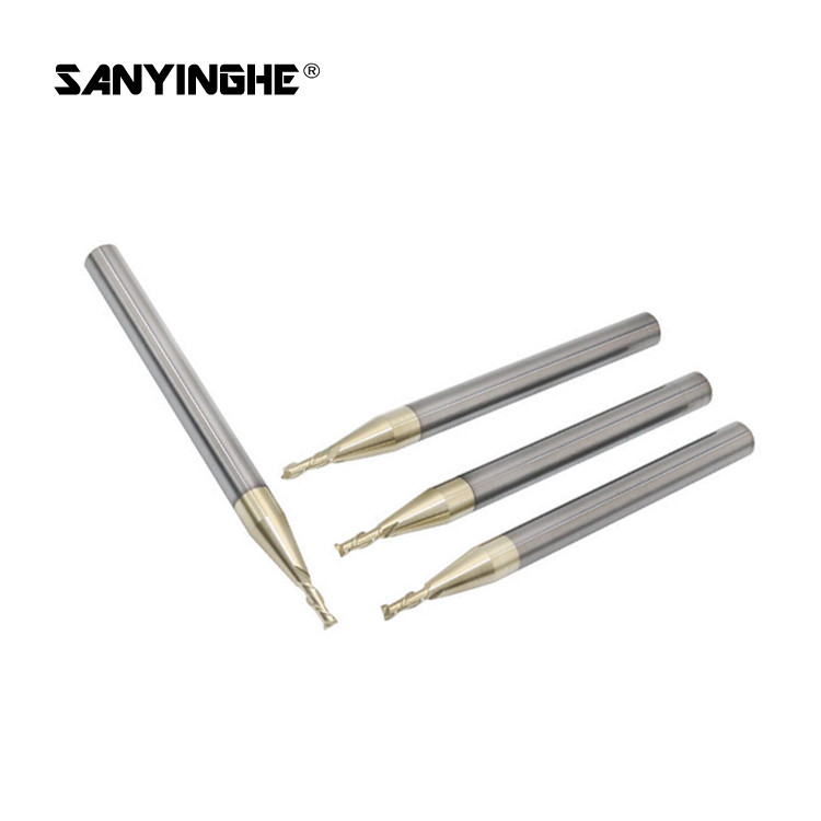 4 Flute Flat Milling Cutter 0.2mm 0.3mm 0.4mm 0.5mm 0.6mm CNC Tungsten Carbide End Mill Router Bits