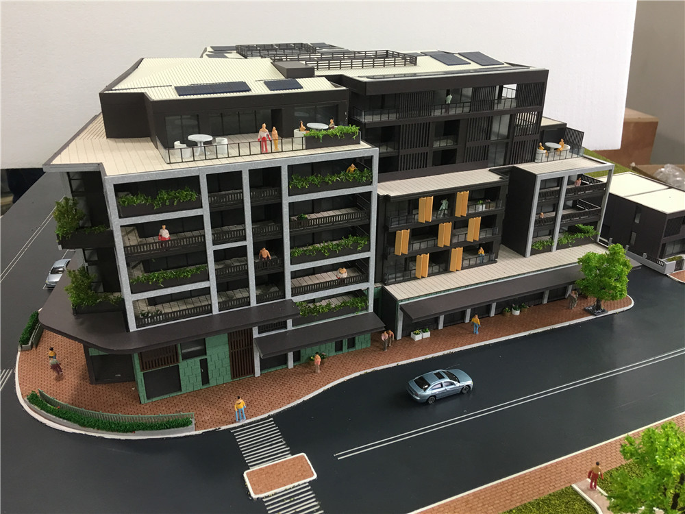 3D Modern House Model , Miniature Architectural Models With Led Light