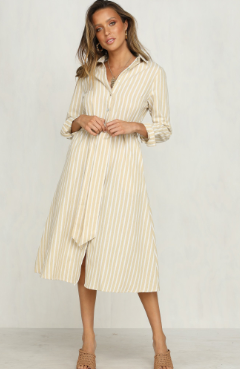 2018 Women Clothing Striped Casual Office Dress