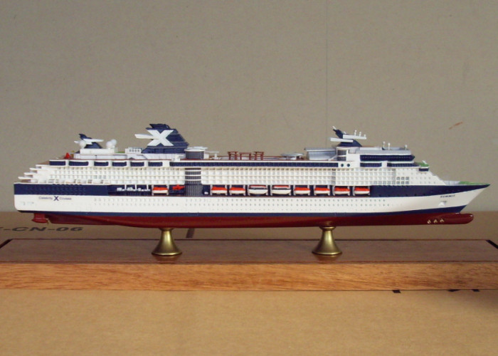 Scale 1:900 Millennium Class Celebrity Summit Cruise Ship 3d Ships Models With Engraving Printing