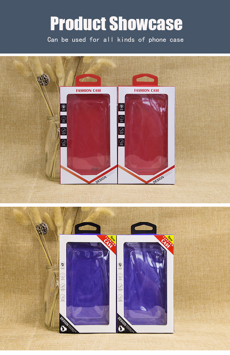 Customize Pantone Mobile Case Packaging Box Transparent Display
