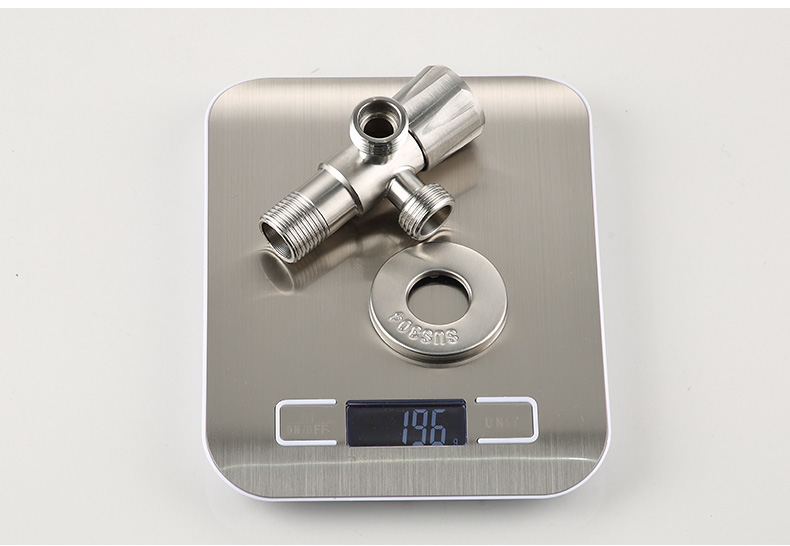 Bathroom Faucet Spout Feature With Diverter Chrome Plated Angle Valve For Faucet Fittings