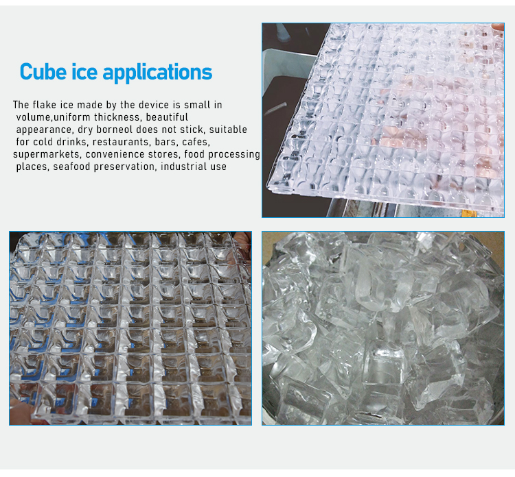 4T Large Ice Cube Maker Machine Corrosion Proof Safety food grade for Restaurant