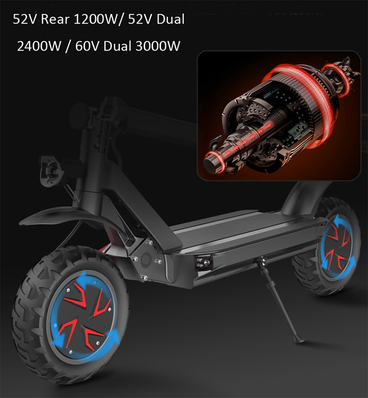 Aluminium Alloy Long Range Electric Scooter Foldable 10 Inch Tire 120 X 30 X 60cm
