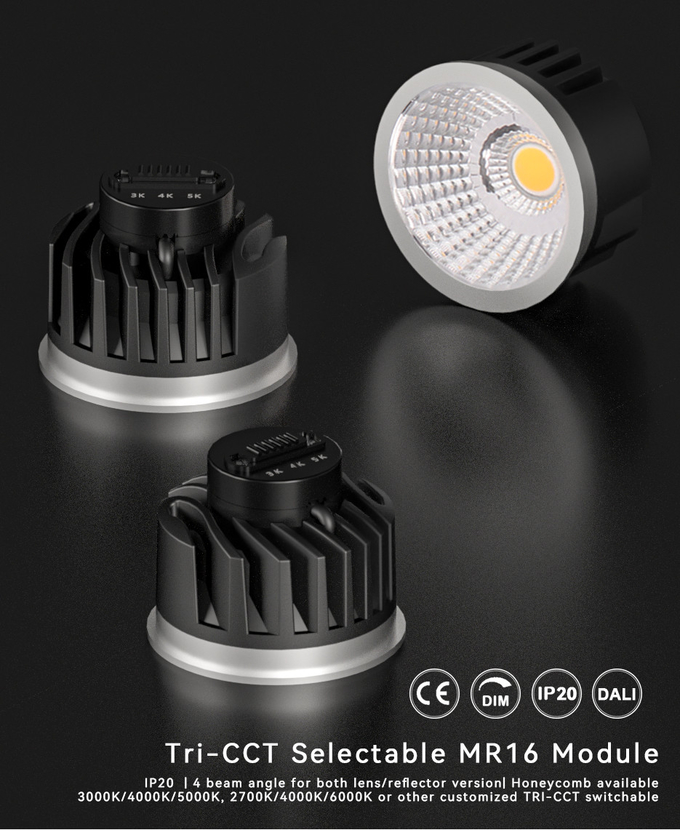 6W COB LED MR16 Module Tunable 3000K/4000K/5000K for Adaptive Lighting