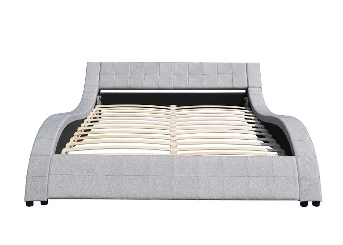 Harmin Queen Platform LED Upholstered Bed ROSH BSCI Certification