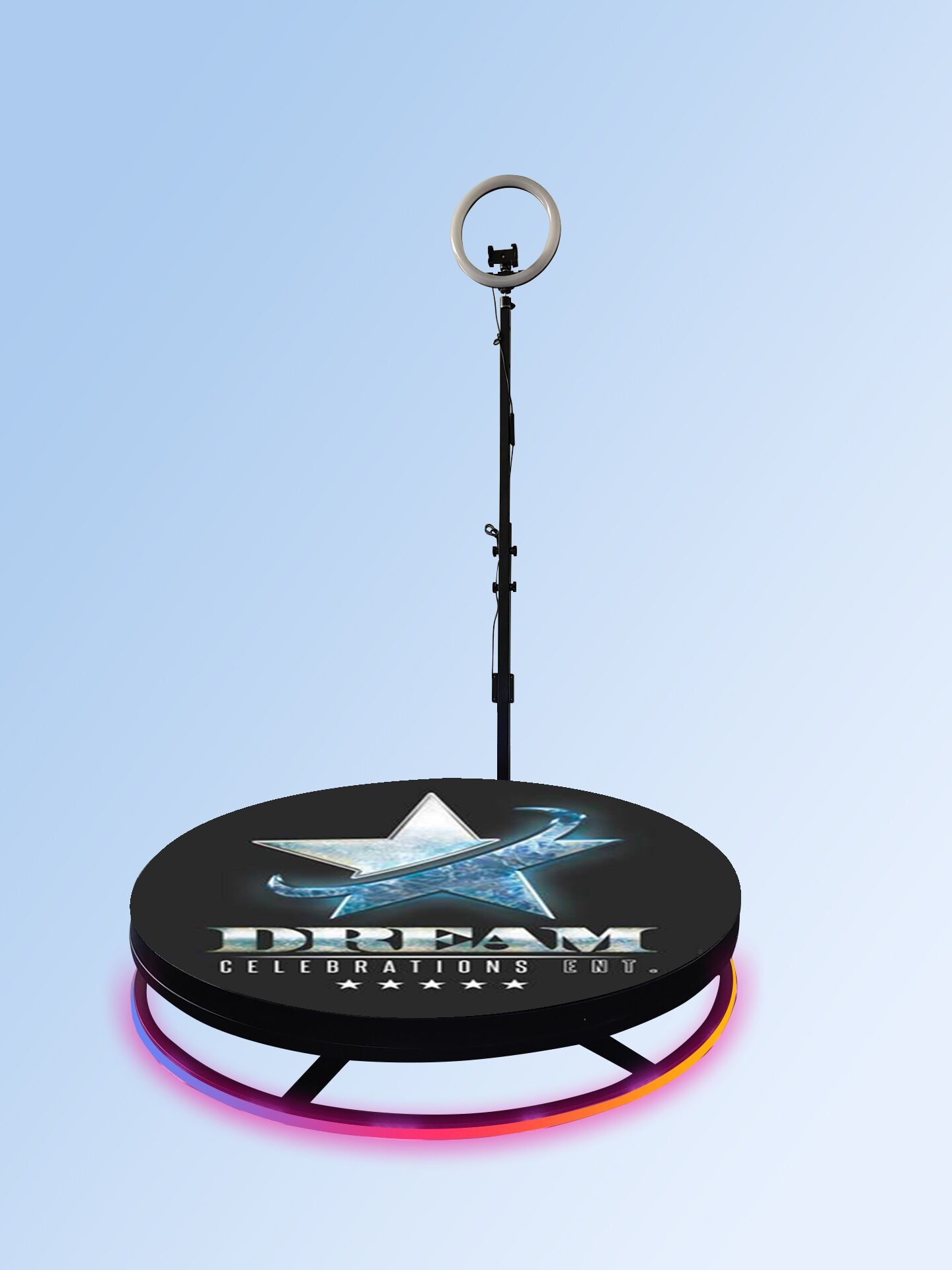 Portable 360 Degree Photo Booth Video Selfie Slow Motion Automatic Rotating Platform