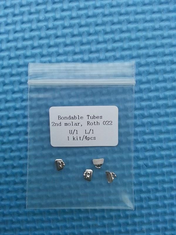 Non Convertible Buccal Bondable Tubes , Single Type Metal Orthodontic Tube