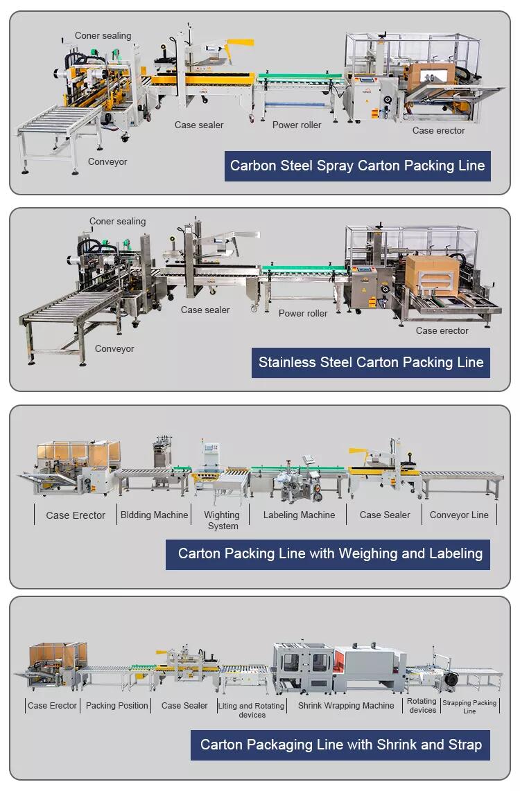 Smaller Industry Size Top Bottom Carton Box Sealing Tape Semi Automatic Packing Machine For Packaging Line