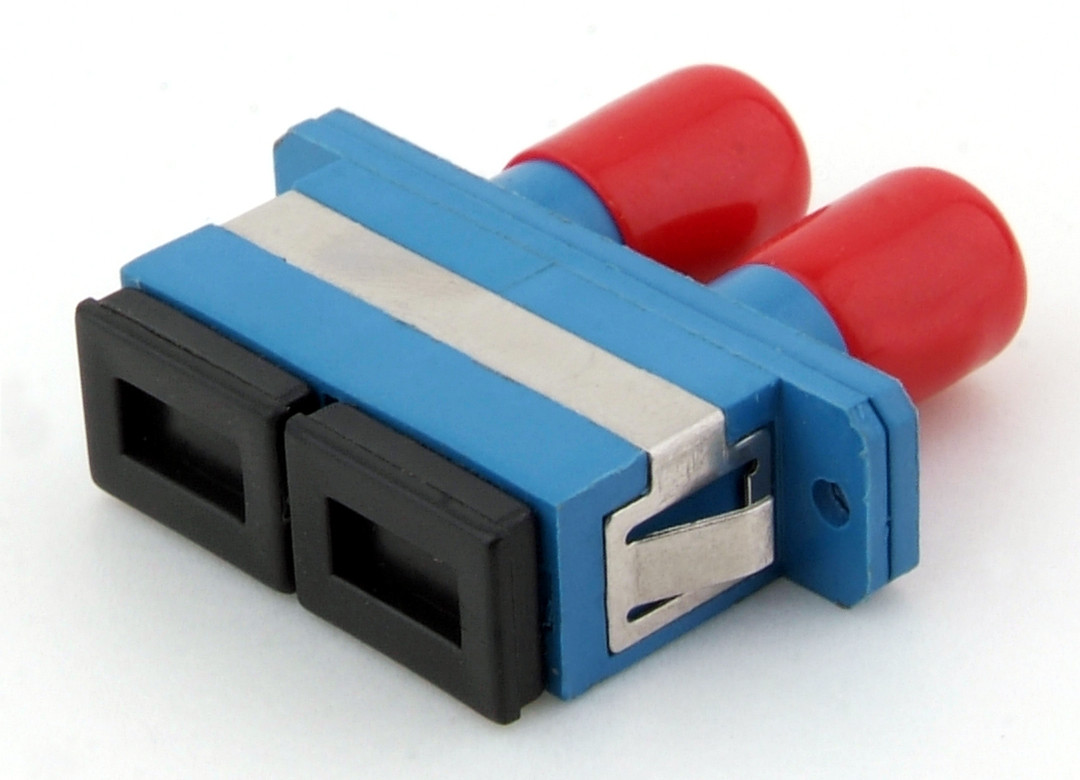 Fiber optic sc to st adapter, Metal Hybrid Fiber Optic Adapter, Female To Female REACH SvHC Compliant
