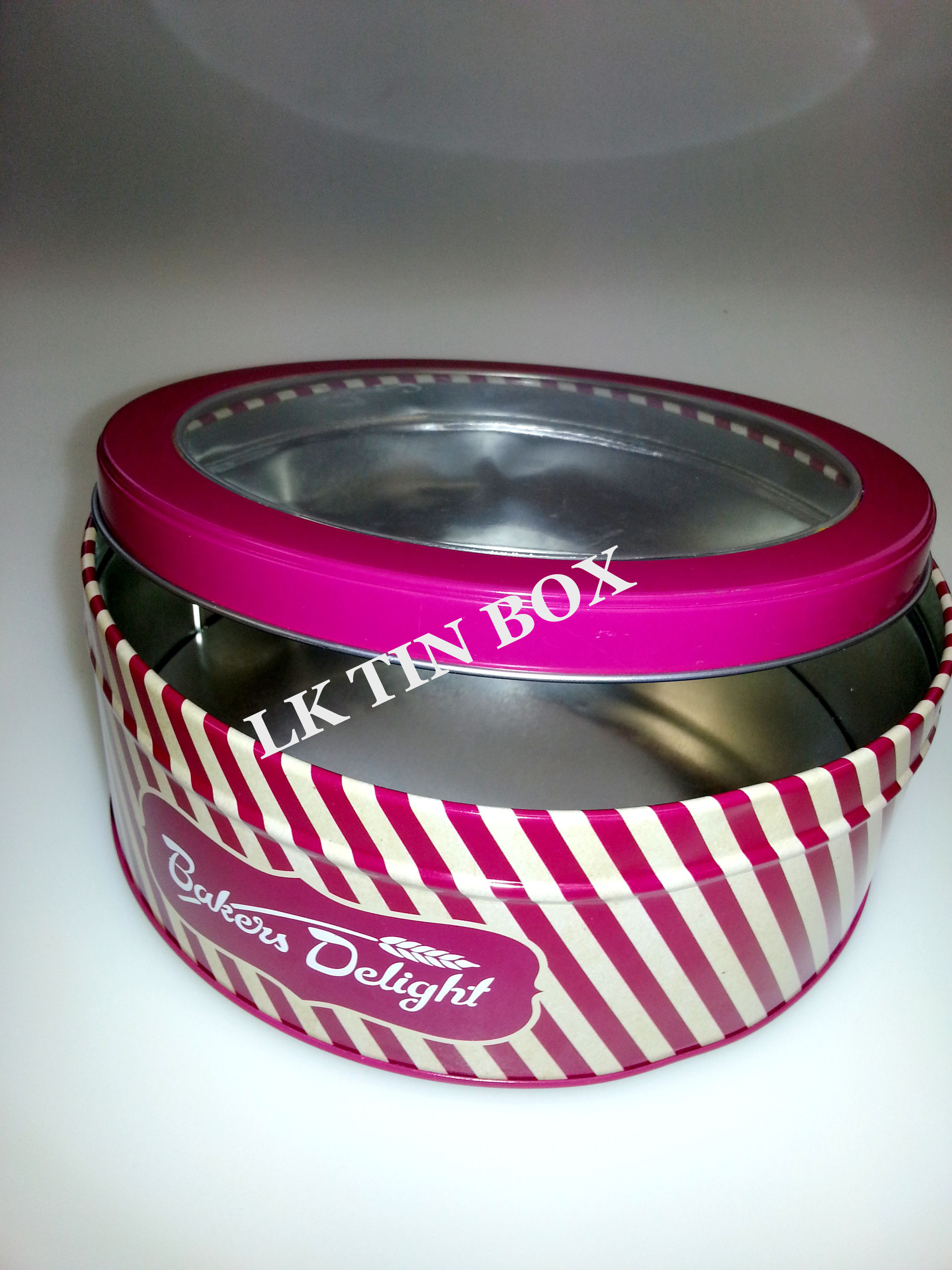 Holiday Cookie Tin Box / Empty Cookie Tins / Cookie Storage Tins With Window