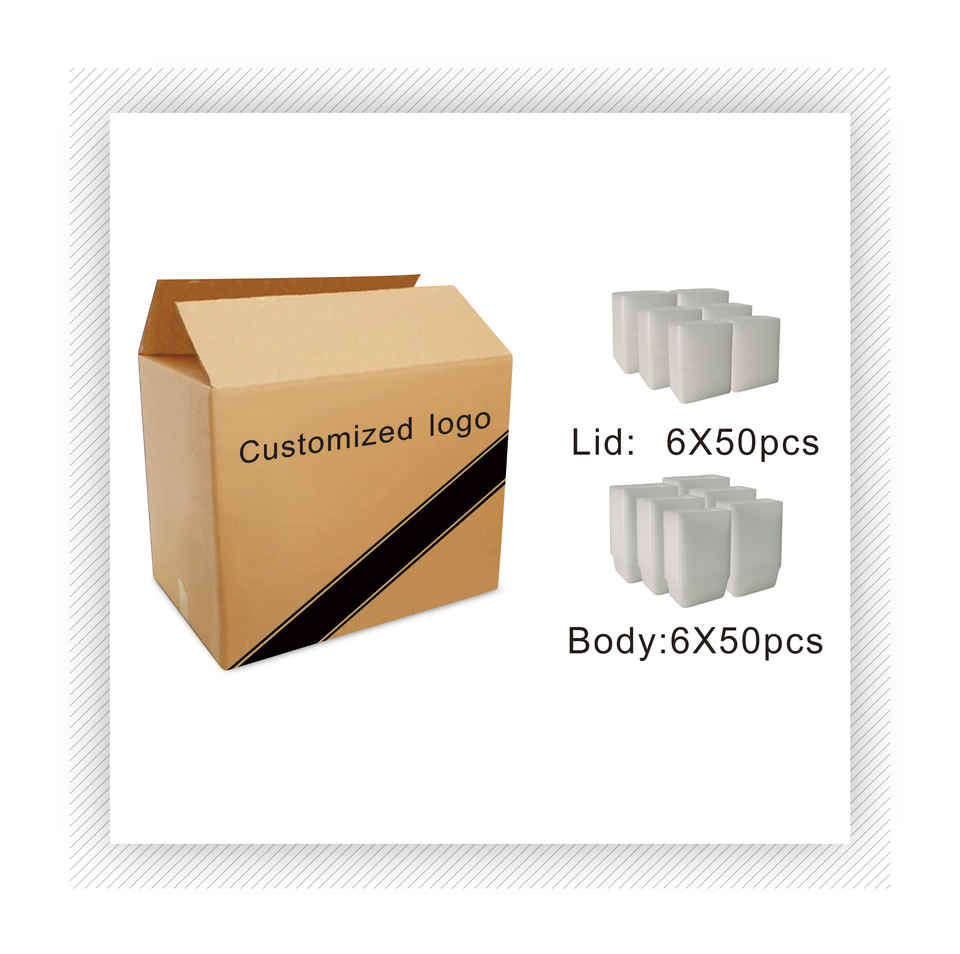 500ml Clear/Black Rectangular PP Disposable Plastic Food Container Microwaveable Food Bento Storage Lunch Box