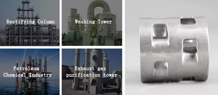 Ss 316 Chemical Metal Random Packing Pall / Ring For Mass Transfer