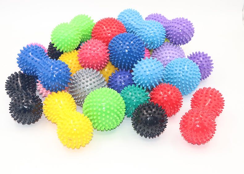 Amazon Multiple Colors Fitness Soft Silicone Spiky Foot Roller Massage Ball