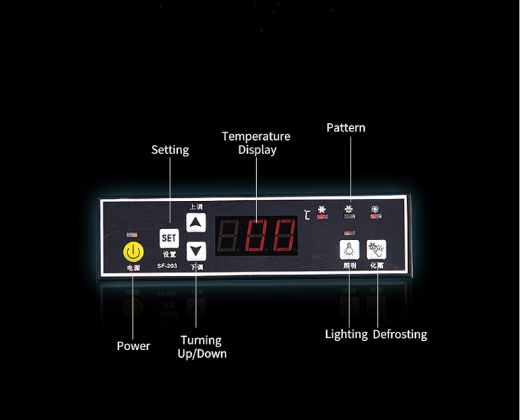 220V-240V Vertical Display Fridge , Multicolor LED Upright Glass Door Chiller