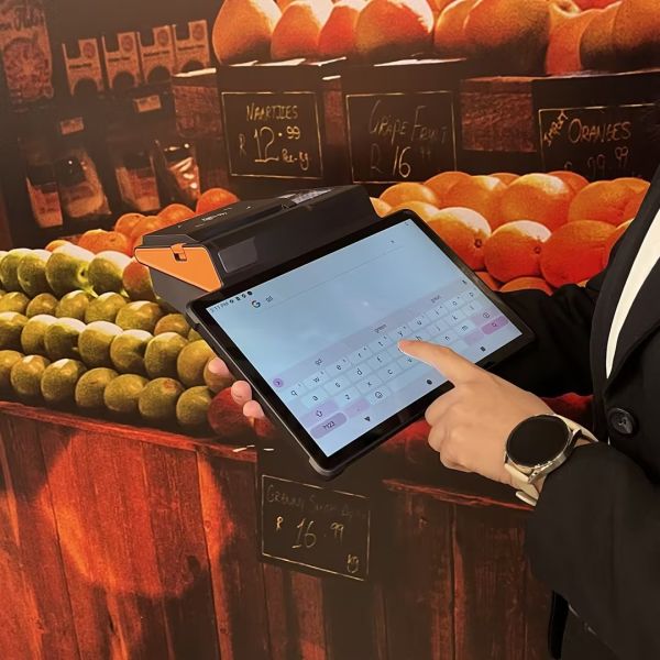 LCD Touch Screen POS System 6400mAh Battery POS Terminal System 11 Inch