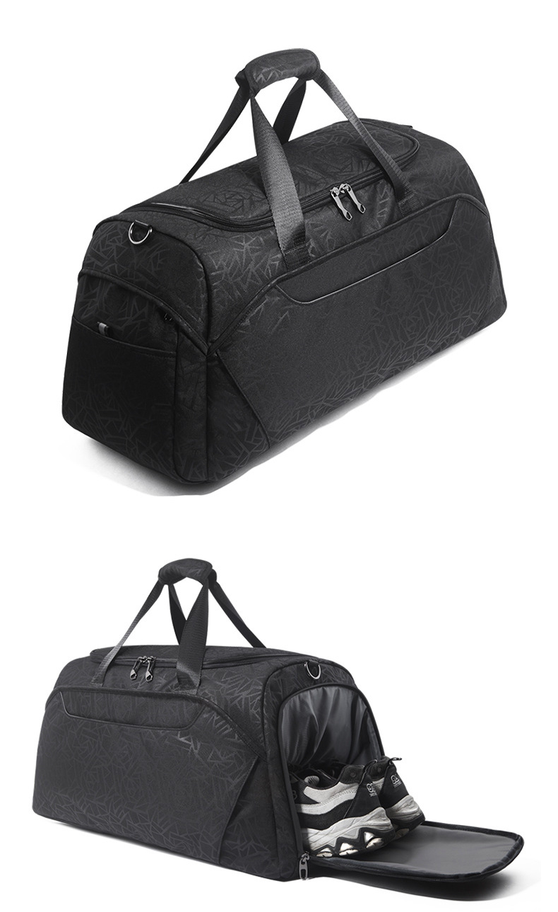 Black Crossbody 55L Duffle Bag Travel Luggage Handbag 1.1KG