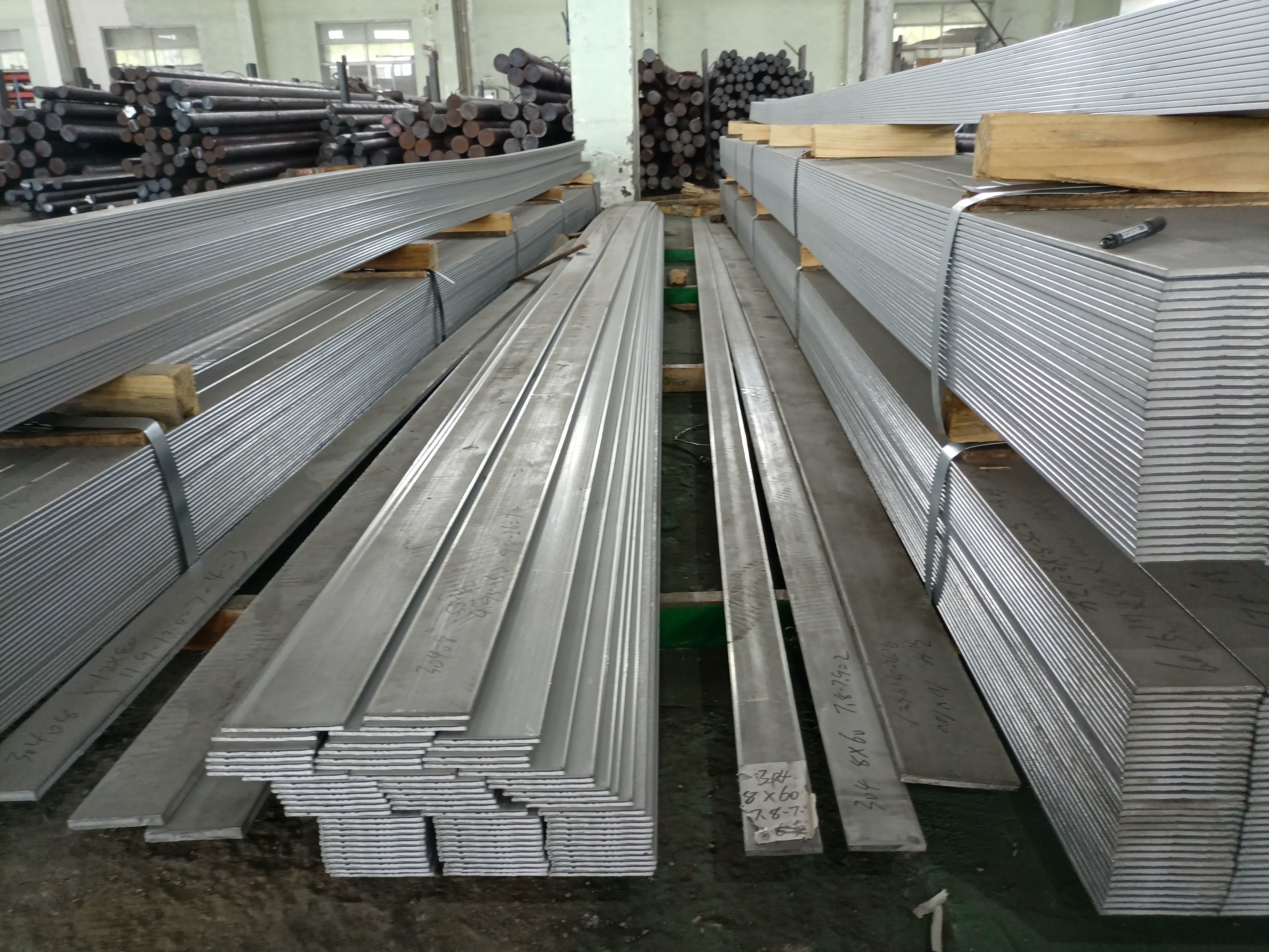 T304 Stainless Steel Flat Hot Rolled Bar 5"X5"X1/4" 7mm Square Bar