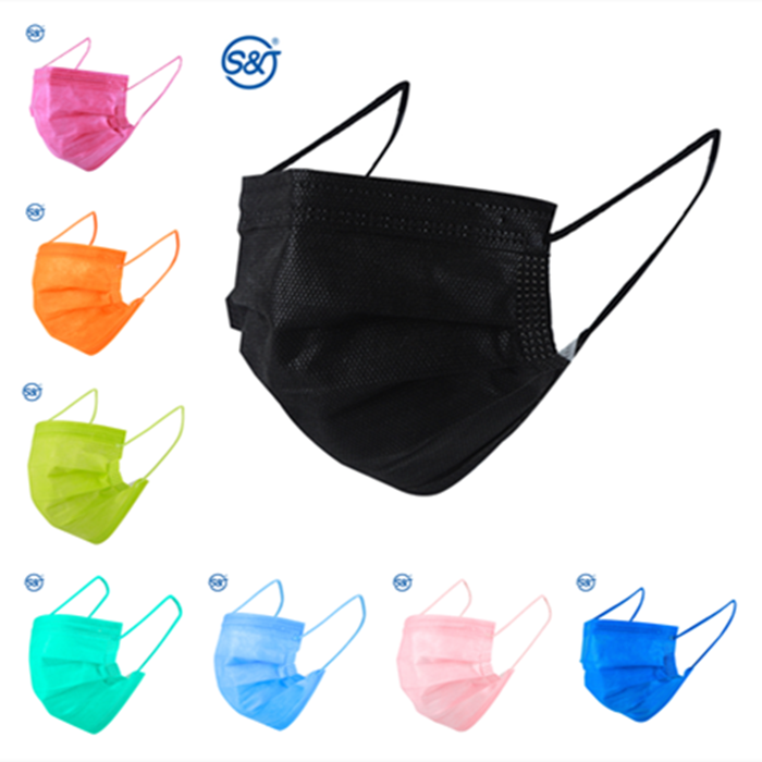 Multi Color Disposable Face Mask Pink 3ply Face Masks Purple Pink Colored Face Masks