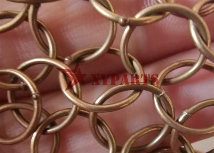 S W Model Copper Chainmail Ring Mesh Curtain For Decoration Room Divider